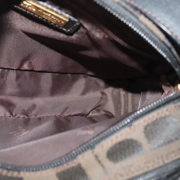 Burberrys Nova Check Shoulder Bag Canvas Brown Gold Auth bs26786 - Picture 12 of 16